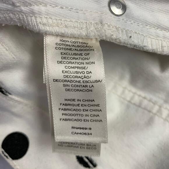 MARC by MARC JACOBS Size 27 White Black Cotton Polka Dot Mini Skirt - Picture 5 of 7